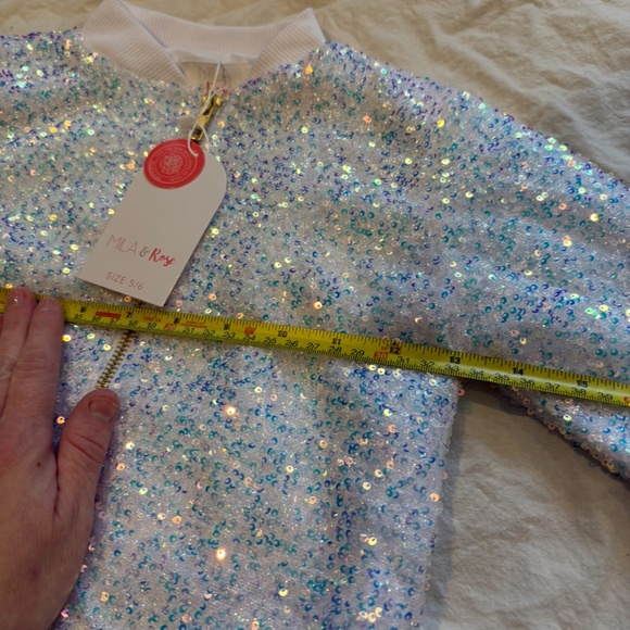 Mila & Rose cotton candy sequin jacket 5/6 NWT - Picture 11 of 11